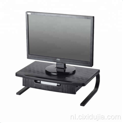 Handige kunststof en stalen laptop- / monitorstandaardverhoger met lade